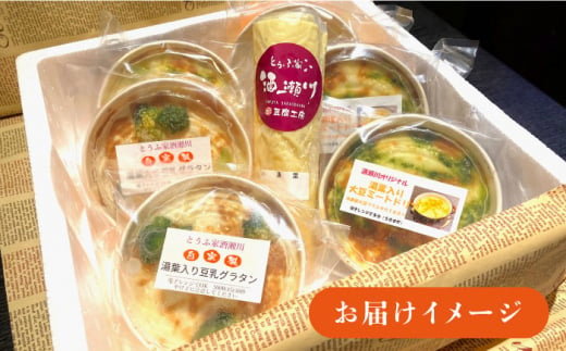 【全6回定期便】【 湯葉を贅沢使用！ 】 湯葉 三昧 セット （ 豆乳 グラタン ＋ 大豆 ミート ドリア ＋ 湯葉 60g 1枚 ） 糸島市 / 酒瀬川 [AZJ007]