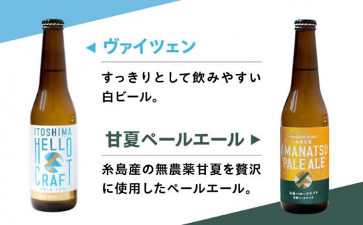 【全6回定期便】【 3種 飲み比べ 】糸島 クラフト ビール 瓶 詰め合わせ 6本 セット 糸島市 / HELLO BREWERY 地ビール ビール [AGM003]