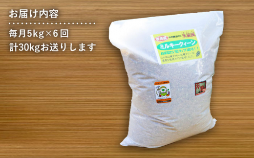 【全6回定期便】米 旋風 ミルキークイーン 玄米 5kg 糸島市 / 百笑屋 [ABF030]