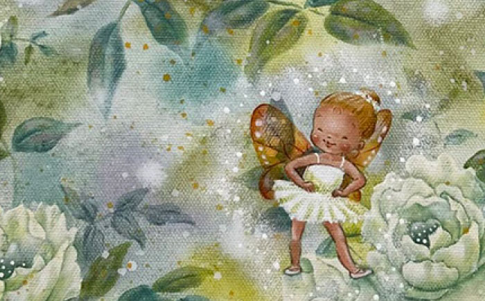 絵画「白いバラの茂みにて」 糸島市 / 工房はーべすと [AYA083]