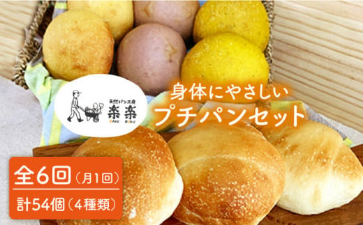 【 全6回 定期便 】身体がよろこぶ プチ パン セット ( 卵 / 乳製品 不使用 )《糸島》【天然パン工房楽楽】【いとしまごころ】[AVC010]