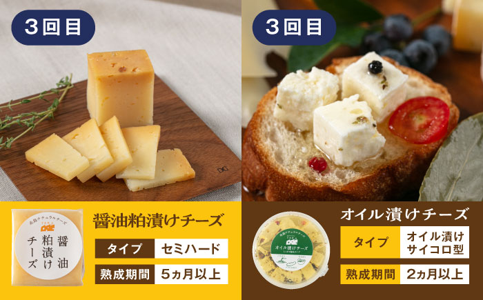 【全3回 お楽しみ 定期便】糸島産 生乳 100％ 使用 手作り チーズ 毎月 4種 糸島市 / 糸島ナチュラルチーズ製造所TAK-タック- [AYC010]