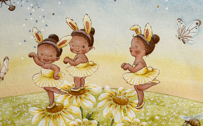 絵画「マーガレットのステージ」 糸島市 / 工房はーべすと [AYA081]