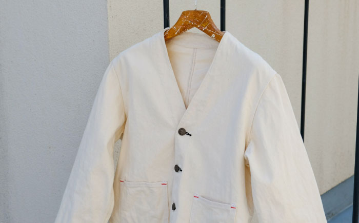 エンジニア ジャケット AF-369 VANILLA KIBATA engineer jacket 糸島市 / atelier FLOAT 生成り Vネック [AAF007]