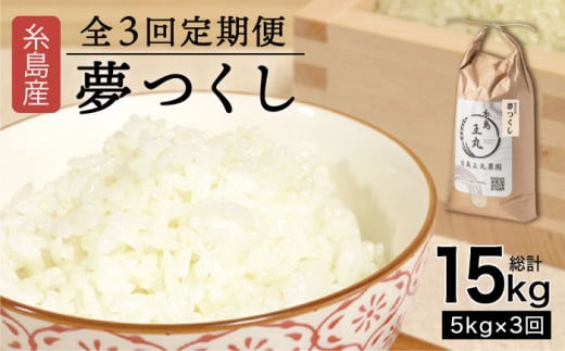 【全3回定期便】 糸島産 夢つくし 5kg × 3回（月1回）糸島市 / 糸島王丸農園 ( 谷口汰一 )【いとしまごころ】[AAZ002]