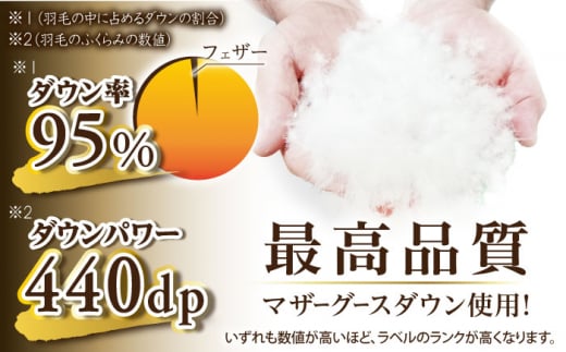 ＼この冬届く！／【最高級プレミアムダウン使用】【 糸島 羽毛 ふとん 】年中用 羽毛 布団 合掛け ホワイトマザーグース ダウン95％ 【ダブル】 糸島市 / 株式会社三樹 [AYM013]