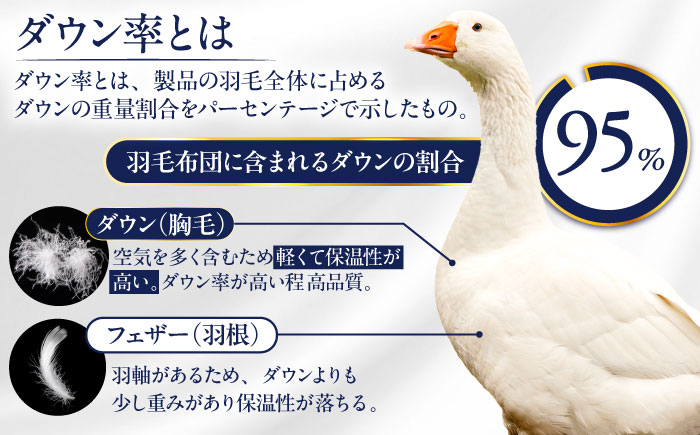 【糸島羽毛ふとん】【キング】 羽毛 布団 本掛け 2層式 ポーランド産 グースダウン95％ 糸島市 / 株式会社三樹 / 布団 羽毛 [AYM032]