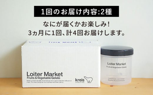 【 全4回 定期便 】 お楽しみ ボトル 2個 × 4回 セット《糸島》【LoiterMarket ロイターマーケット】  [AGD013] アイス クリーム アイスクリーム ジェラート ジェラートアイス