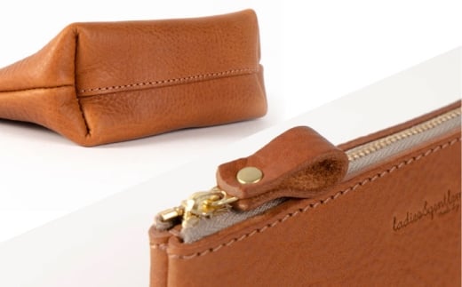 マチありのファスナーポーチ Msize 糸島市 / LADIES&GENTLEMEN 本革 革製品 [ADK078]