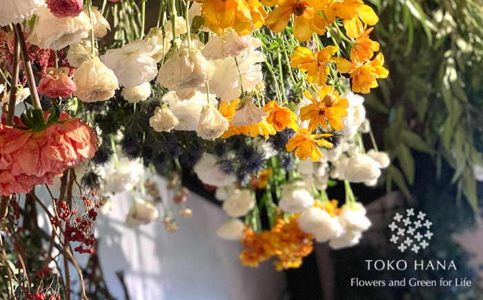 ドライフラワー スワッグ Lサイズ《糸島》【tokohana】 [AOC024] ドライフラワー 花材 ブーケ スワッグ ブライダル 結婚式