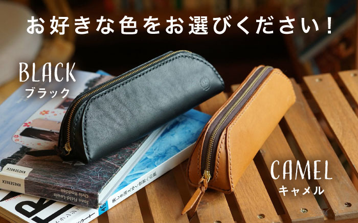 本革 手縫いのzipペンケース 本革 革小物 糸島市 / BLESS [AAA032]