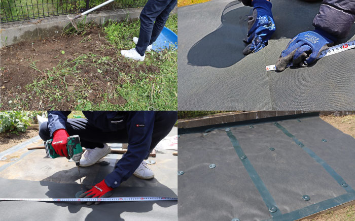 ポリエステル製 防草シート ブラック 1m×50m 430JP/BK 糸島市 / 株式会社NITTOSEKKO 除草 ガーデニング [ATQ003]