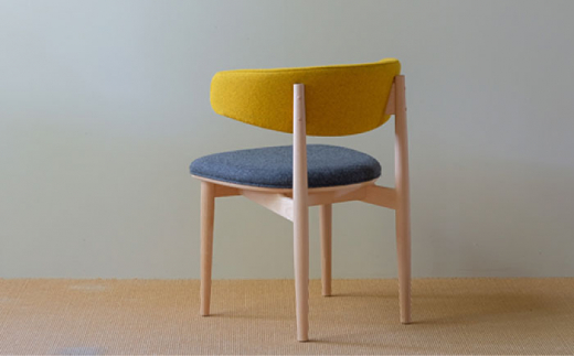 Round Chair ”Uuuh!”〈Yellow〉 糸島市 / nomade design 椅子 クラフト [AIF009]