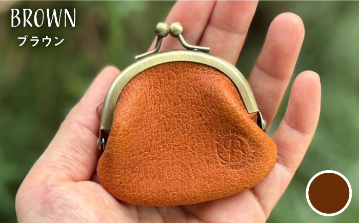 【イノシシ革】がまぐち コインケース 糸島市 / BLESS LEATHER [AAA011] クラフト 革製品 オリジナル レザー