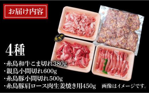 牛肉 豚肉 鶏肉 日常使いの精肉セット 1,930g 4～5人前 4種《糸島》【糸島ミートデリ工房】 [ACA196]