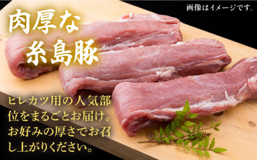 【全6回定期便】糸島豚 ヒレ肉 ブロック 1kg （1本350g前後×3本）《糸島》【糸島ミートデリ工房】 [ACA234]