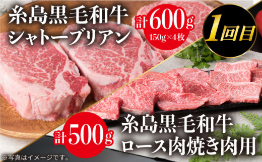 【 定期便 】 A4 ランク 福岡県産 糸島 黒毛和牛 を 毎月 1回 合計４回 で お届け 《糸島》 【糸島ミートデリ工房】 [ACA073]