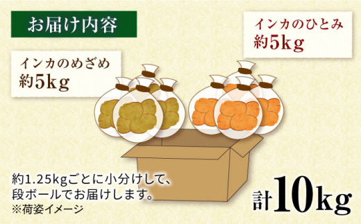 糸島育ちのジャガイモ 2種食べ比べ インカのめざめ インカのひとみ 各5kg・計10kg 糸島市 / 糸島ボンテール農園 [ACO014]