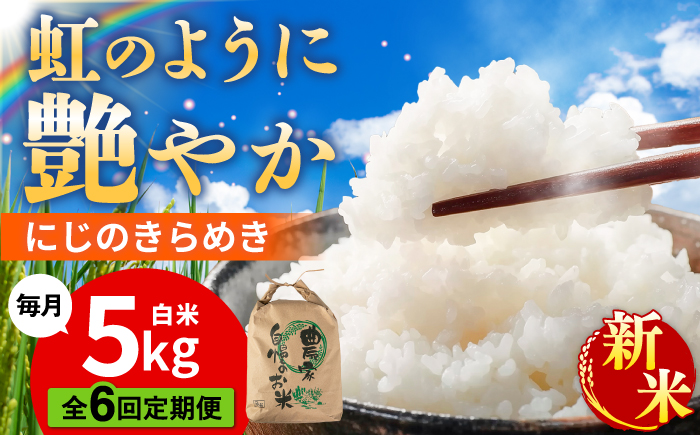 【全6回定期便】 にじのきらめき 白米 5kg 糸島市産 糸島市 / 糸島の恵み コメ こめ ご飯 [AGR016]