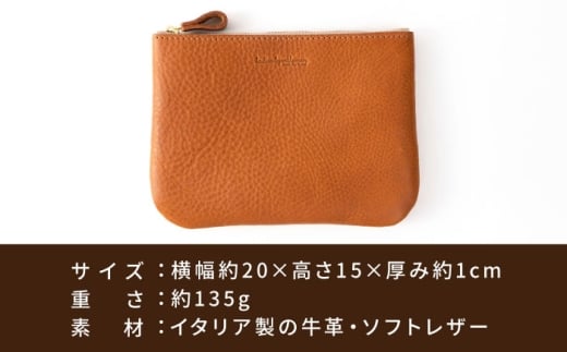 マチなしのファスナーポーチ Lsize 糸島市 / LADIES&GENTLEMEN 本革 革製品 [ADK081]