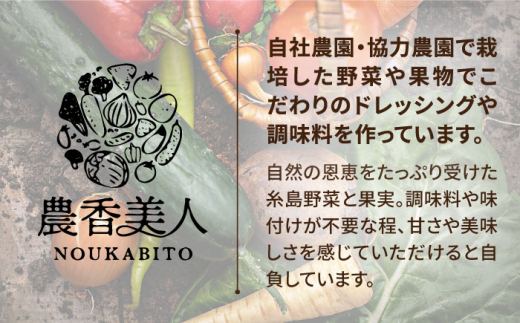 【 全6回 定期便 】糸島 そだち の にんにく ドレッシング × 3本 セット《糸島》【農香美人】[AAG022]