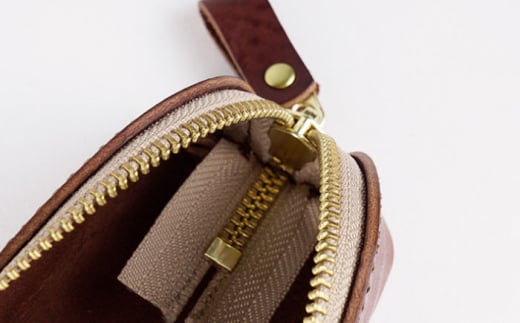 三角 フォルム の ファスナー ペンケース 《糸島》【LADIES&GENTLEMEN】 革 革製品 [ADK017] ふっくらフォルムで大容量  可愛い三角のファスナーペンケース