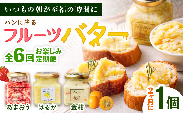 【全6回定期便/2ヶ月に1回】お楽しみ定期便 フルーツバター大1個 糸島市 / 糸島正キ ジャム クリーム 果物 [AQA066]