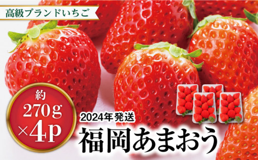 あまおう いちご 1,080g (約270g×4パック)【先行予約・2025年1月中旬より順次発送】 糸島市 / 株式会社HSP-テクノ [AZL001]