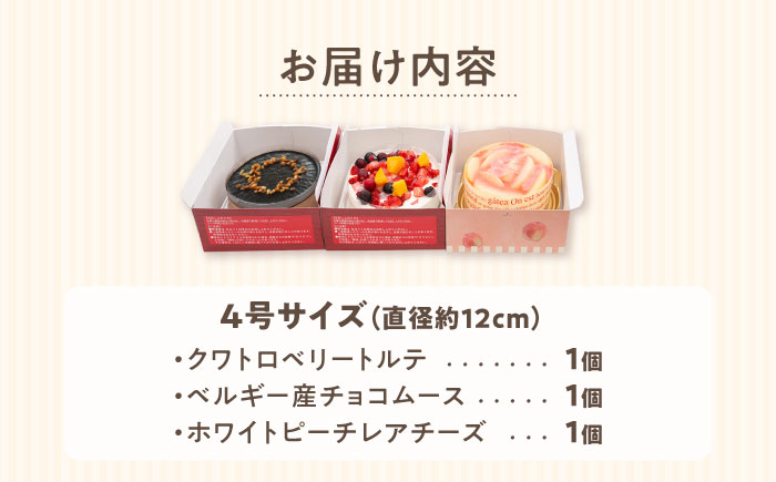 フルーツ / チョコムース / レアチーズ ホールケーキ 3種 冷凍 糸島市 / 五洋食品産業 [AQD017] ランキング 上位 人気 おすすめ お祝い バースデー クリスマス 誕生日ケーキ 冷凍ケーキ 詰め合わせ