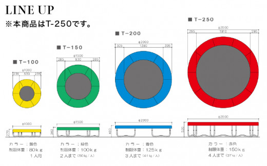 パワフル ・ トランポリン T-250《糸島》【未来航路】[AAB004]