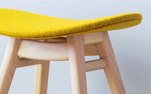 nomade  stool  〈 Beech × Yellow 〉 糸島市 / nomade design [AIF003]