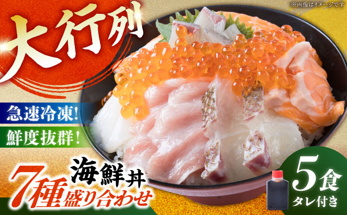 海鮮丼 7種盛り合わせ 5食セット 糸島市 / 塚本鮮魚店 刺身 魚 [ARO002]