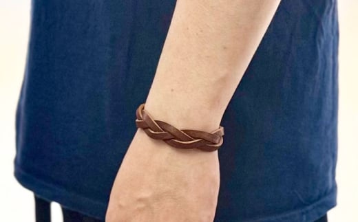 ツイストブレスレット 糸島市 / LADIES&GENTLEMEN 本革 革製品 [ADK082]