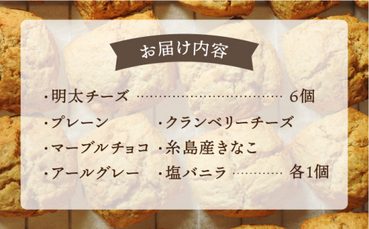 【 自宅用 】 定番 スコーン + 明太 チーズ スコーン 計 12個 セット《糸島》【キナフク】焼き菓子 焼菓子 洋菓子 スイーツ パン [AFA011]