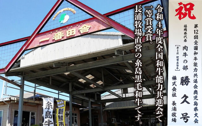 【全6回定期便】A4ランク 希少部位 焼肉3種 600g 2-3人前 肩ロース ミスジ モモ (カタ) 糸島牛 糸島市 / 一番田舎 [AGN013]