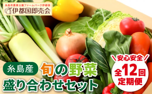 【 全12回 定期便 】 福岡県 糸島産 旬 の 野菜 盛り合わせ セット 《糸島》【株式会社フロンティア・アドバンス】[AWC009]