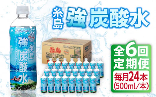 【全6回定期便】強炭酸水 プレーン 500ml × 24本  糸島市 / スターナイン 炭酸水 国産 [ARM010]