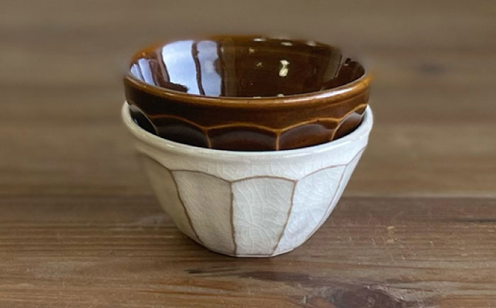 小鉢 面取り （丸）  糸島市 / 工房わらし（宮元 美希）【いとしまごころ】 [ATZ007] 鉢 陶器 シンプル 焼き物 ハンドメイド 普段使い 自宅用 食卓 食器 皿