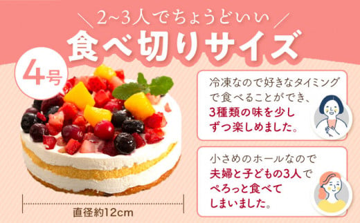 フルーツ / チョコムース / レアチーズ ホールケーキ 3種 冷凍 糸島市 / 五洋食品産業 [AQD017] ランキング 上位 人気 おすすめ