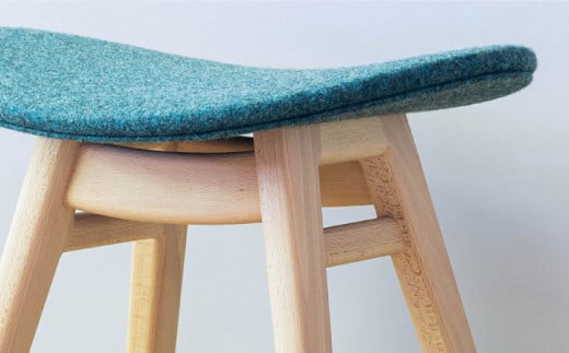 nomade  stool  〈 Beech × Blue 〉 糸島市 / nomade design [AIF004]