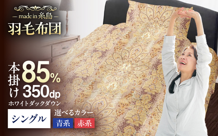 【訳あり】【 糸島 羽毛 ふとん 】羽毛 布団 柄おまかせ ダウン85％【 シングル 】糸島市 / 株式会社三樹  [AYM004] 本掛け 羽毛布団 布団羽毛 羽毛 布団 ふとん 掛け布団 掛けふとん シングル 訳あり おまかせ 羽毛布団