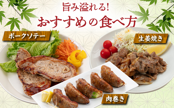 【全6回定期便】計4.6kg！糸島豚 食べ尽くしセット ( とんかつ / 肩ロース / しゃぶしゃぶ / 豚バラ / スペアリブ / 小間切れ ) 糸島市 / トラヤミートセンター [AJD013] 豚肉 スライス しゃぶしゃぶ ロース スペアリブ こま切れ