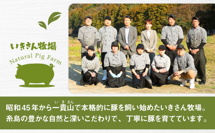 【全6回定期便】一貴山 豚しゃぶ セット糸島市 / いきさん牧場 /鍋 しゃぶしゃぶ 豚しゃぶ 肩ロース ロース つくね バラ 豚バラ [AGB008] 豚しゃぶ しゃぶしゃぶ 肩ロース 豚バラ 豚つくね つくね