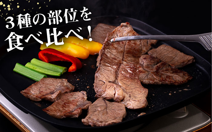 【全6回定期便】A4ランク 希少部位 焼肉3種 600g 2-3人前 肩ロース ミスジ モモ (カタ) 糸島牛 糸島市 / 一番田舎 [AGN013]