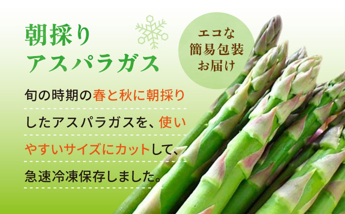 アスパラガス 800g 冷凍 カット済み 旬の時期に急速冷凍 【福岡県糸島産】 糸島市 / オーガニックナガミツファーム 野菜 アスパラ [AGE050]