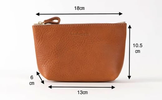 マチありのファスナーポーチ Msize 糸島市 / LADIES&GENTLEMEN 本革 革製品 [ADK078]
