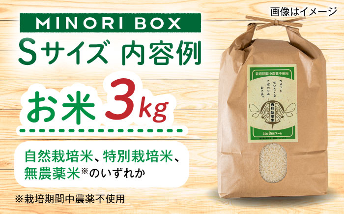 【全4回定期便】糸島産 肉 米 野菜 果物 厳選詰め合わせ MINORI BOX Sサイズ【季節ごとに年4回お届け】 糸島市 / emma.Inc / 米 肉 野菜 果物 詰め合わせ [AOP001] 米 こめ 肉 にく 野菜 やさい 果物 くだもの 糸島 詰め合わせ MINORI