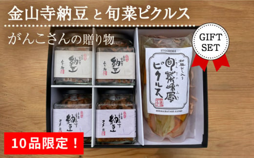 【10品限定！】がんこさんの贈り物（金山寺納豆＋旬菜ピクルス）ギフトセット 糸島市 / シーブ [AHC054]