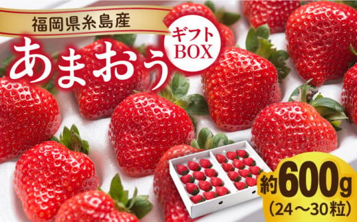 【先行予約】糸島産 あまおう ギフト 箱 ( 24-30粒 ) 【2024年12月上旬以降順次発送】 《糸島》【南国フルーツ株式会社】 [AIK011]