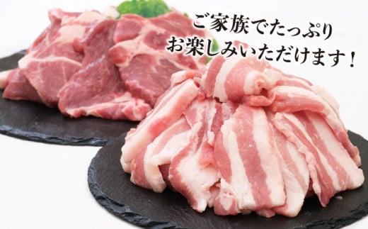 JA糸島  糸島豚 焼肉 セット 肩ロース バラ 糸島市 / JA糸島産直市場 伊都菜彩 [AED004]